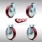 Service Caster 8 Inch SS Poly on Aluminum Caster Set with Roller Bearings 2 Brakes 2 Rigid SCC SCC-SS30S820-PAR-TLB-2-R-2 - alternate 3